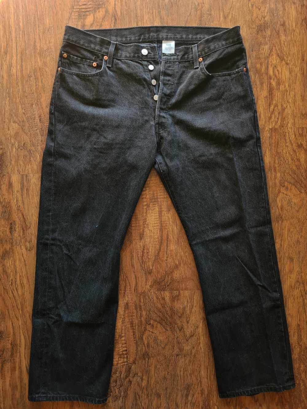 Levi's 501 W36xL30 Black Button-Fly Denim Jeans